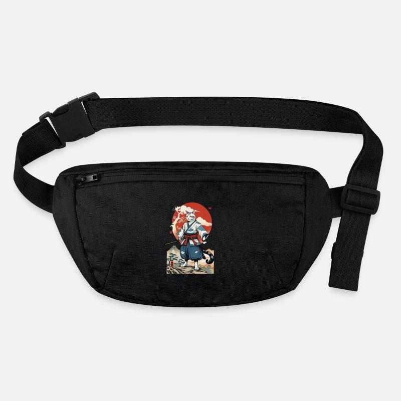 Samurai Katze Vintage Ukiyo-E Japanisches Stanley/Stella recycelte Gürteltasche