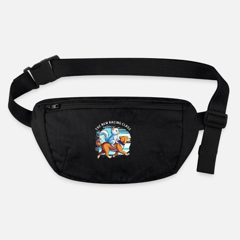 DOG CAT LA NOUVELLE CLASSE DE COURSE - Sac banane recyclé Stanley/Stella - noir