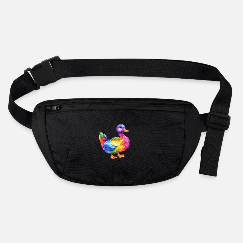 Bunte Ente Regenbogen Freudenbringer Stanley/Stella recycelte Gürteltasche
