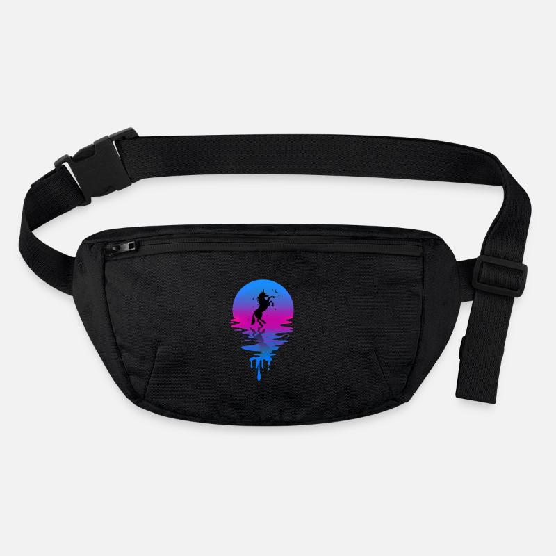 Sunset Unicorn - Stanley/Stella recycled Hip Bag - black