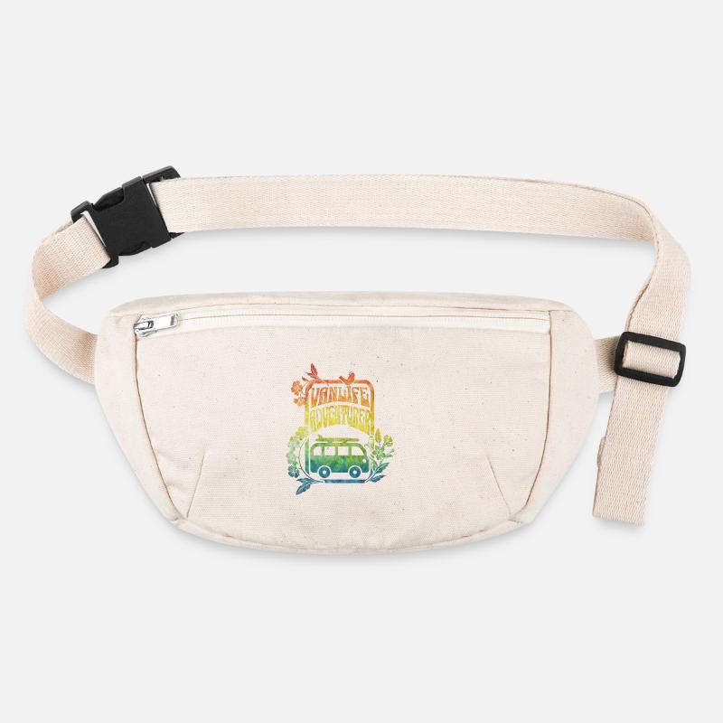 Vanlife - rainbow colour flowers Stanley/Stella recycled Hip Bag 