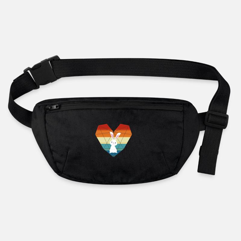 Mignon Lapin Coeur Drôle Lapin Sac banane recyclé Stanley/Stella