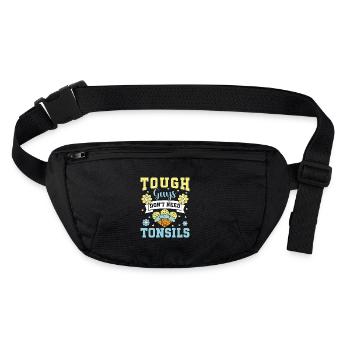 Guys don't need almonds! Tonsil surgery - Stanley/Stella recycled Hip Bag  - black - Front