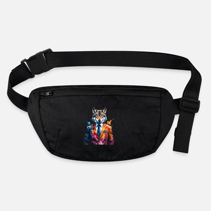 Wolf Anzug Bunt Tier Design Print Stanley/Stella recycelte Gürteltasche