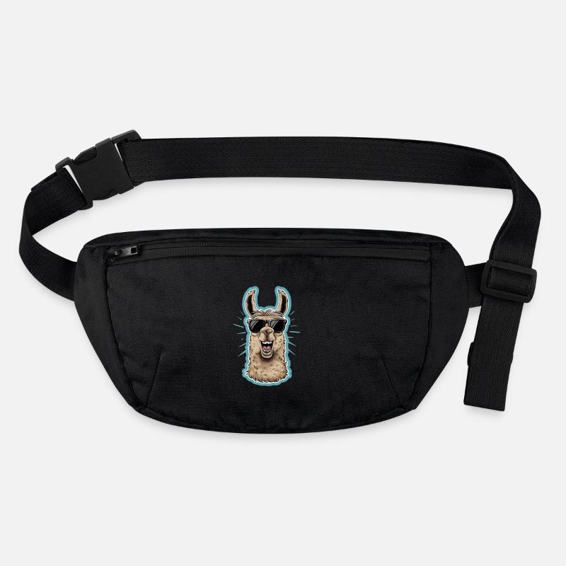 Cool Lama Mit Sonnenbrille Stanley/Stella recycelte Gürteltasche