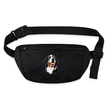 Berner Sennenhund Süße Hunde Schweizer Sennenhunde - Stanley/Stella recycelte Gürteltasche - Schwarz - Vorne