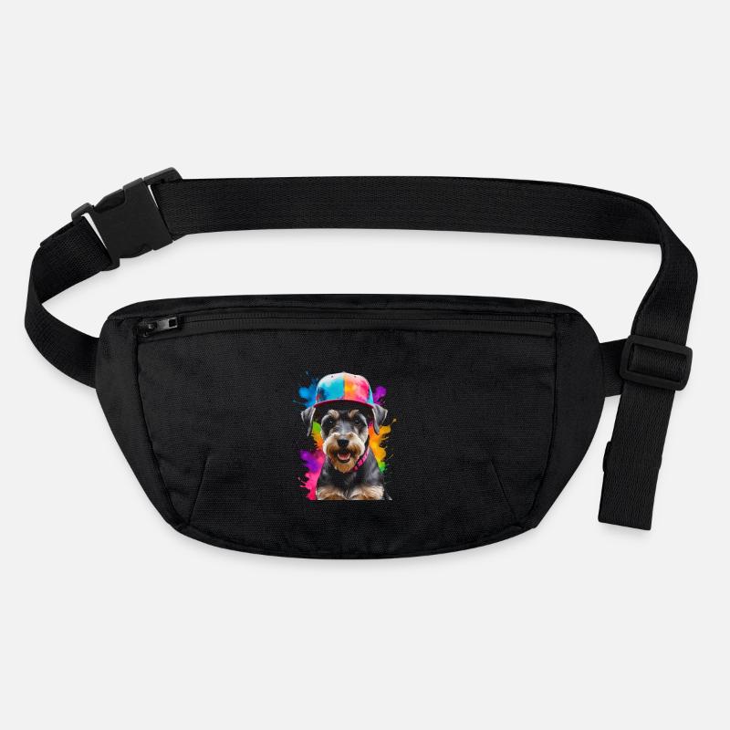 Miniature Schnauzer Snapback Cap Chien Animal Design Imprimer Sac banane recyclé Stanley/Stella