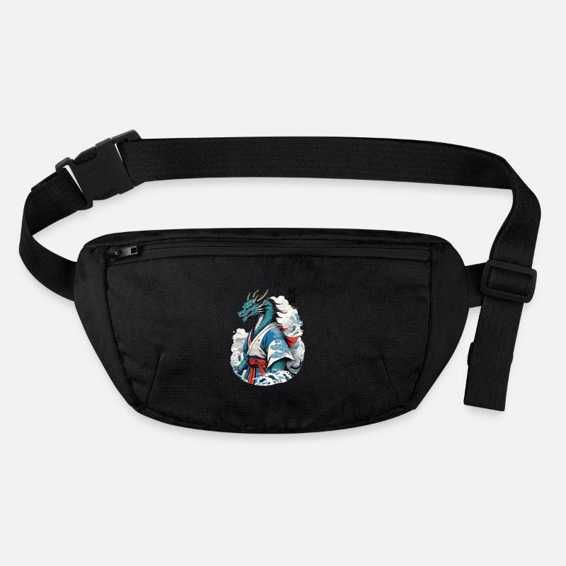 Dragon Samurai Vintage Ukiyo-e Style Stanley/Stella recycled Hip Bag 
