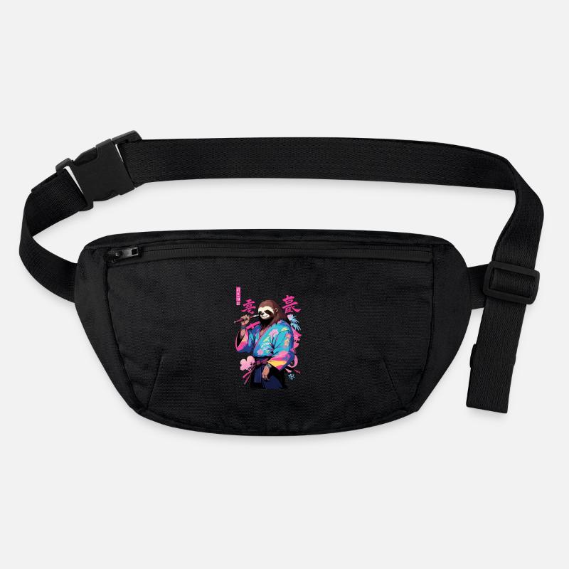 Samurai Faultier Aesthetic Vaporwave Stil Kunst Stanley/Stella recycelte Gürteltasche