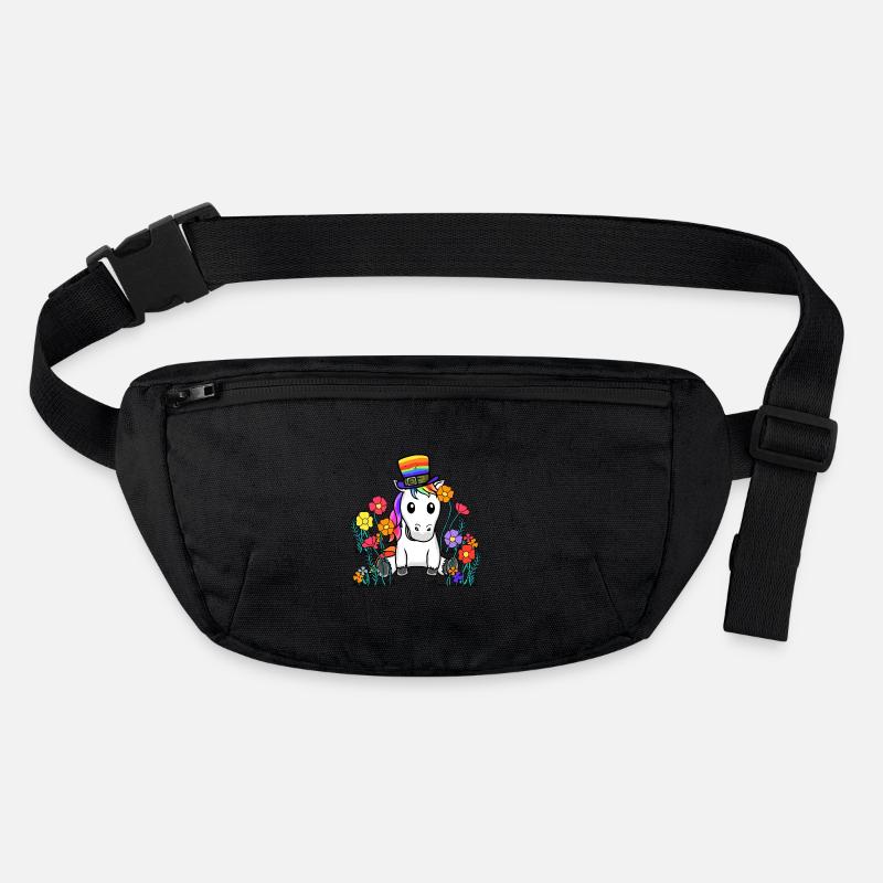 LGBT Licorne Cheval Licornes Arc-en-ciel Fleur Sac banane recyclé Stanley/Stella