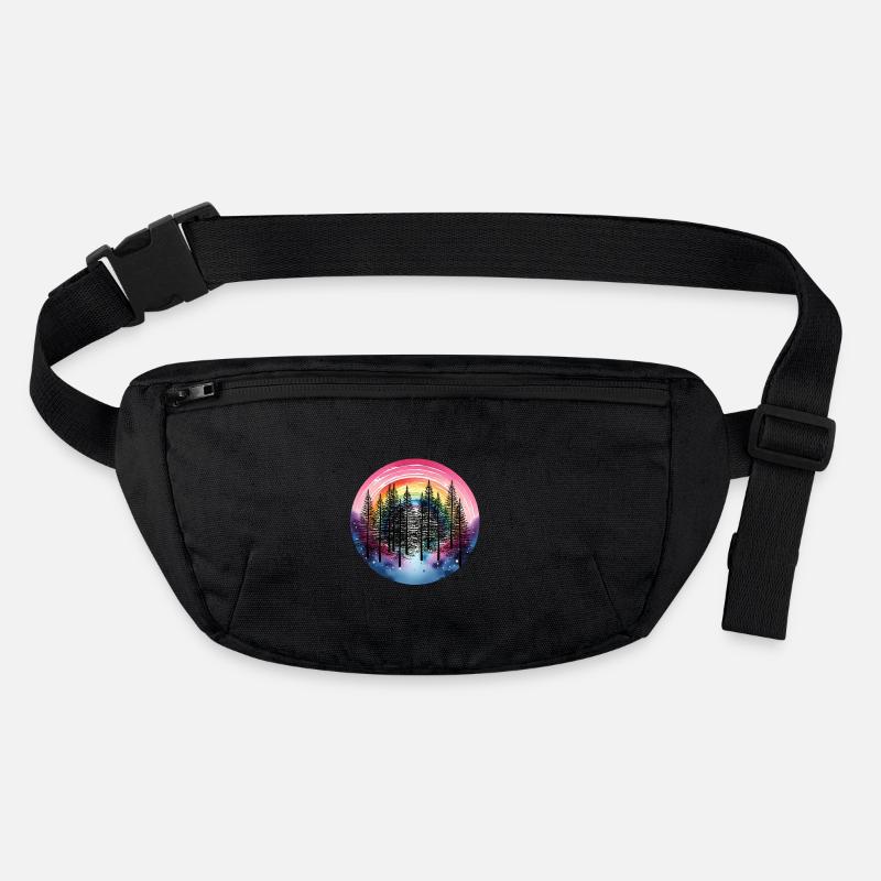 Rainbow Forest Nature Nature Lover Spruce Tree Stanley/Stella recycled Hip Bag 