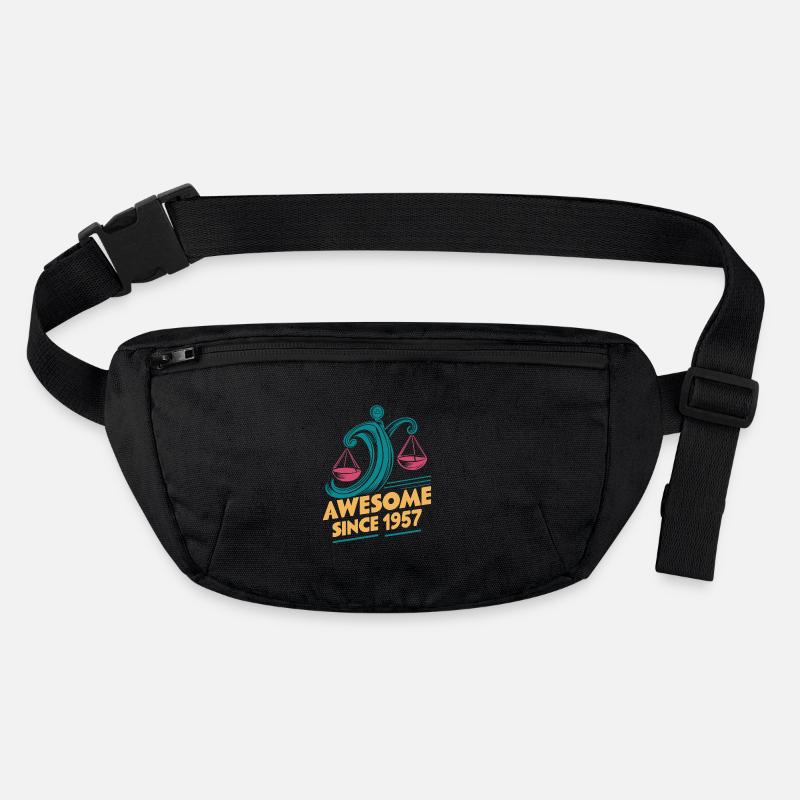 Libra Zodiac Birthday Awesome Since 1957 Stanley/Stella recycled Hip Bag 