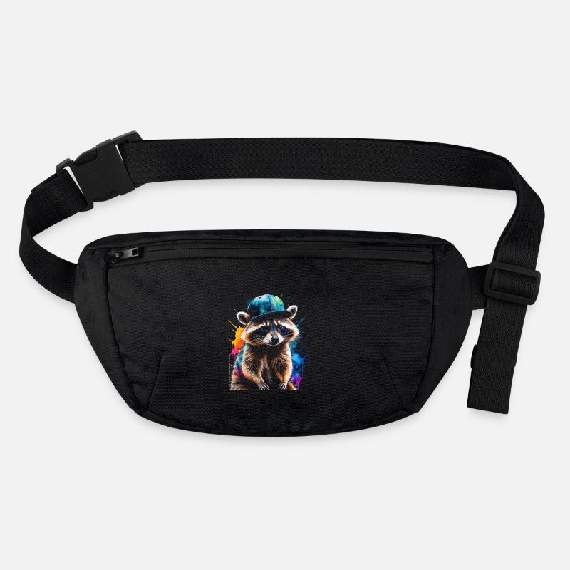 Casquette Snapback raton laveur Imprimé coloré de design d’animal Sac banane recyclé Stanley/Stella