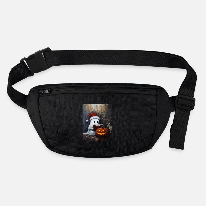 Halloween Gift Ghost with Christmas Hat Decoration Stanley/Stella recycled Hip Bag 