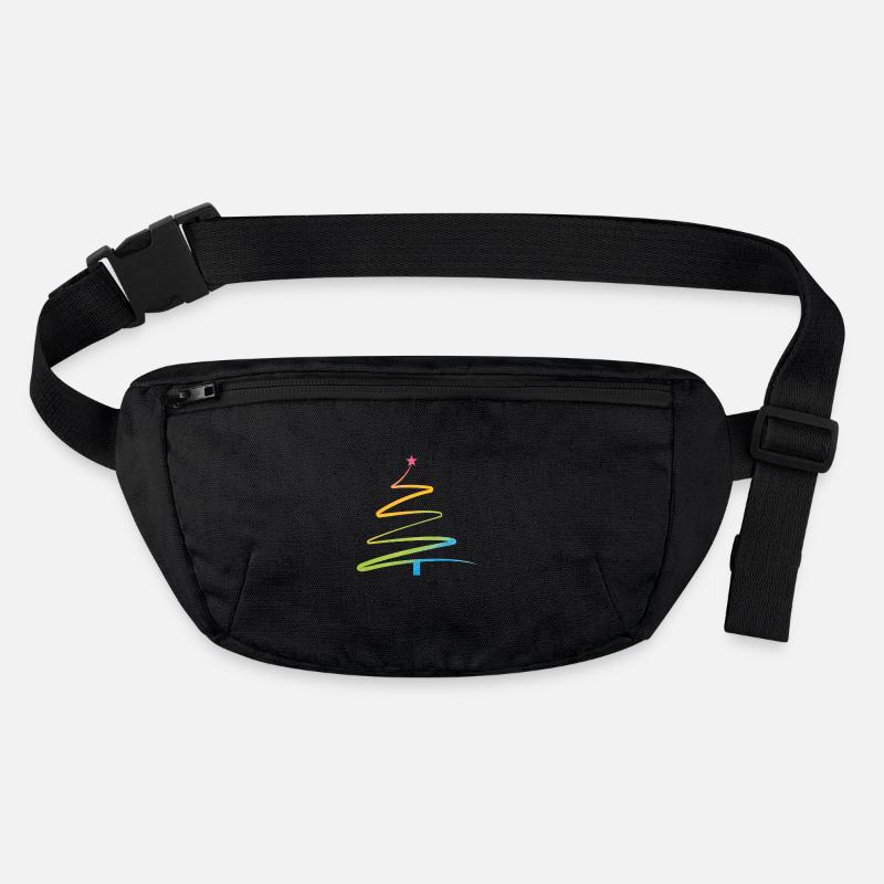 Regenbogen Weihnachtsbaum Aquarell Stanley/Stella recycelte Gürteltasche