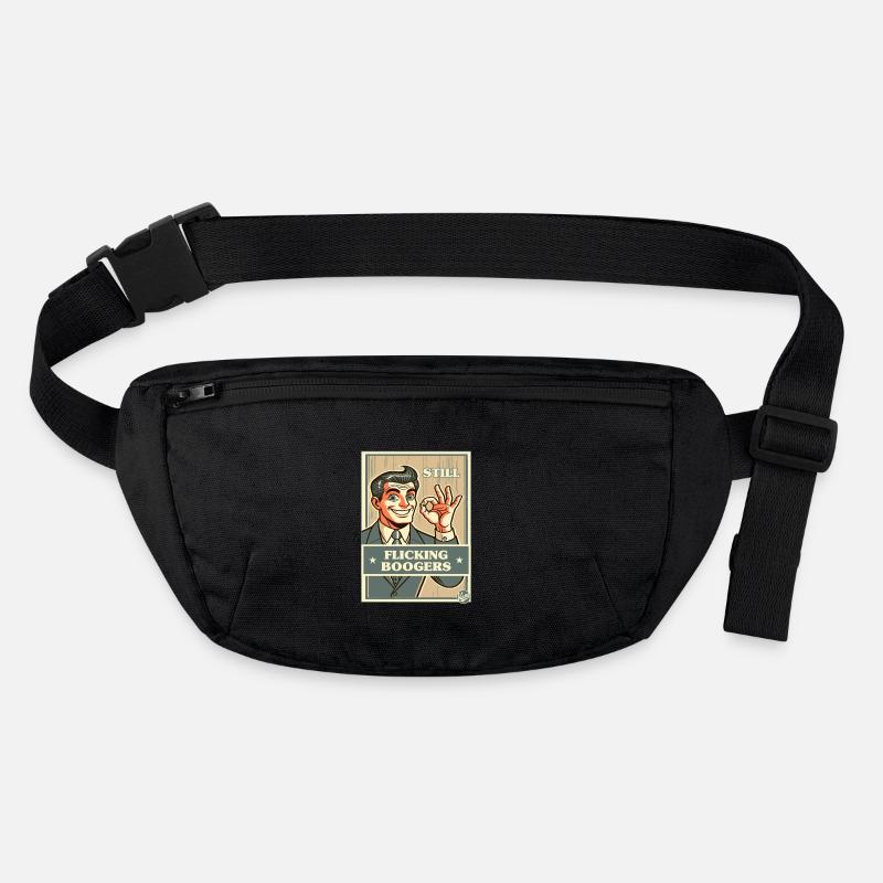 still flicking boogers in retro cartoon style Stanley/Stella recycled Hip Bag 
