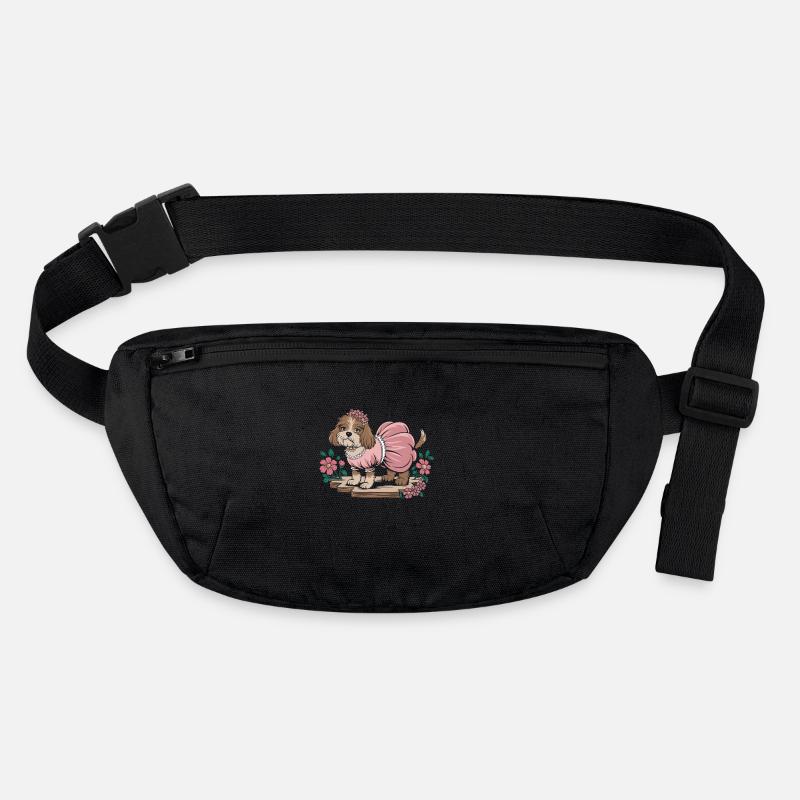 Chien cottagecore en robe fleurie Sac banane recyclé Stanley/Stella