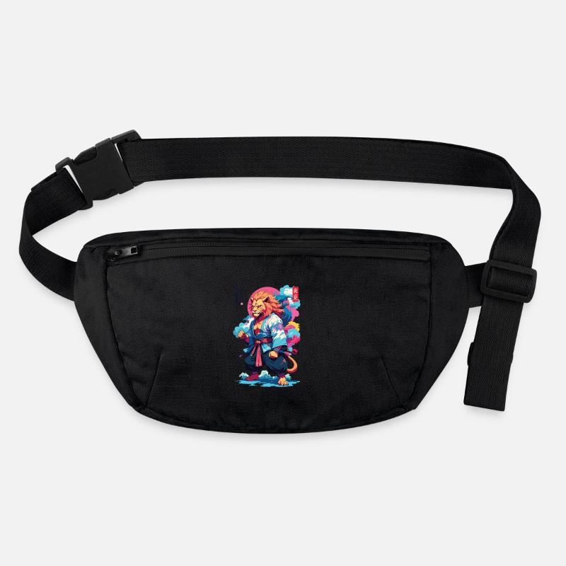 Samurai Lion Aesthetic Vaporwave Style Japan Art Stanley/Stella recycled Hip Bag 