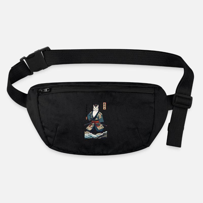 Samurai Katze Vintage Ukiyo-E Japanisches Stanley/Stella recycelte Gürteltasche