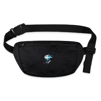 Schneeleopard - Stanley/Stella recycelte Gürteltasche - Schwarz - Vorne