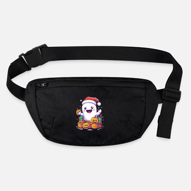 Halloween Gift Ghost with Christmas Hat Decoration Stanley/Stella recycled Hip Bag 