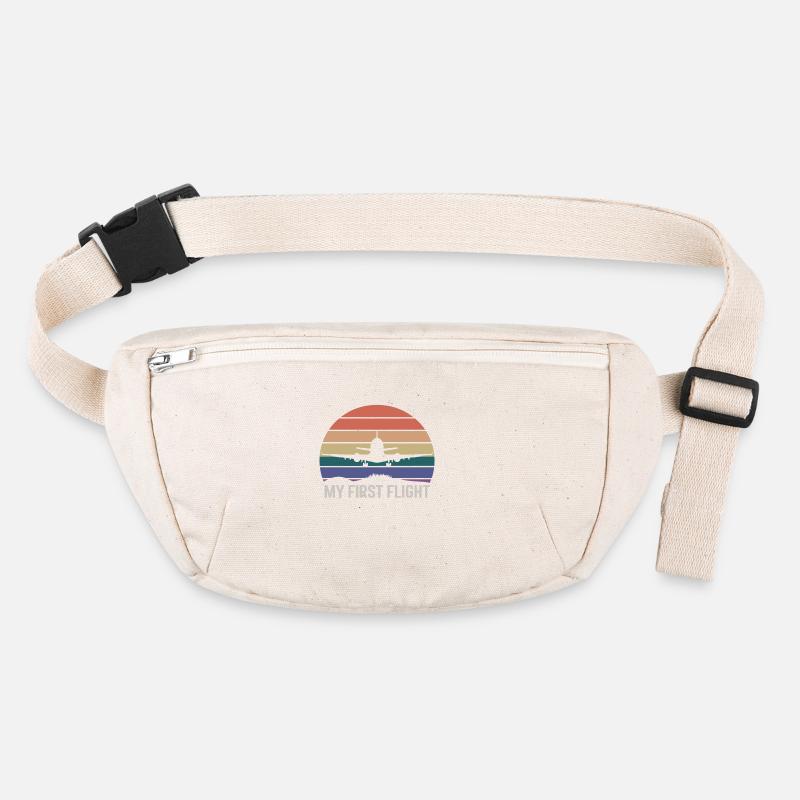 My First Flight Retro Airplane Adventure Stanley/Stella recycled Hip Bag 