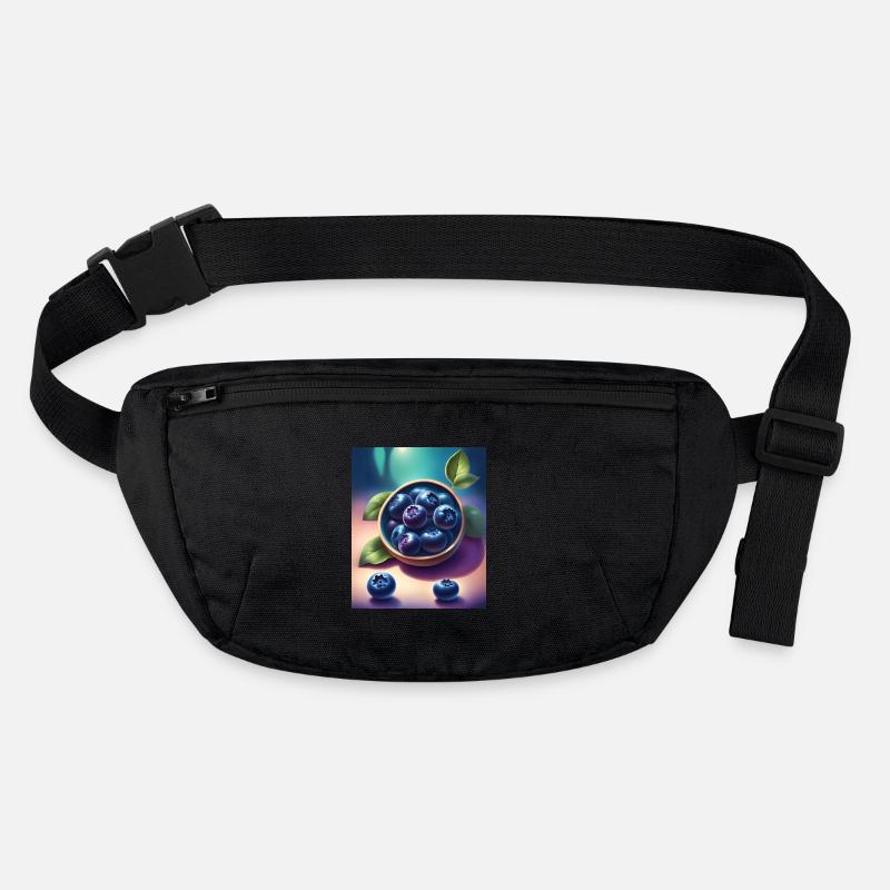 Myrtilles délicieuses - Sac banane recyclé Stanley/Stella - noir