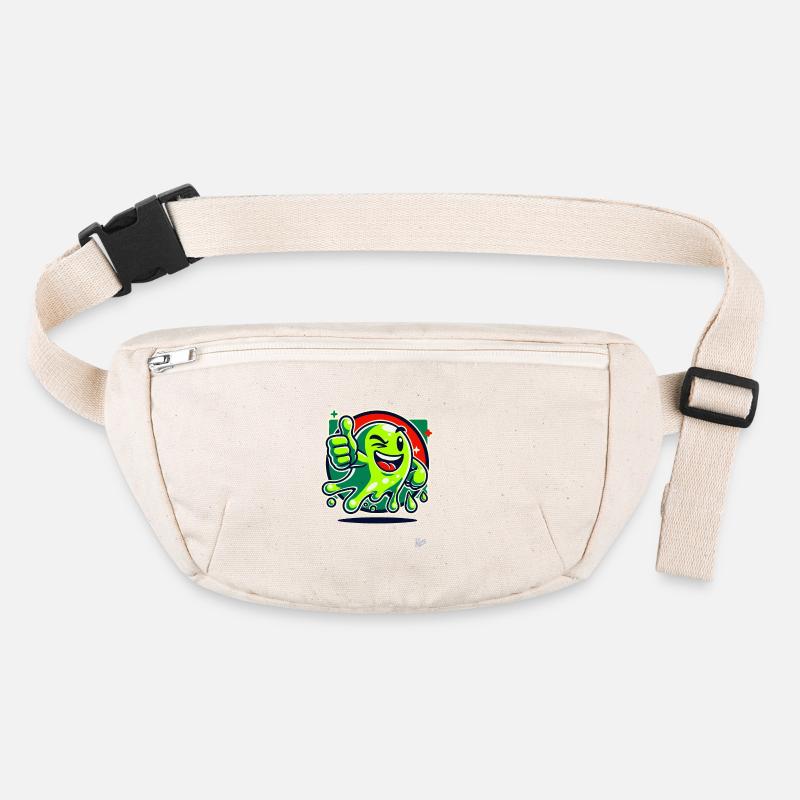 Green Slime Monster with Thumbs Up Stanley/Stella recycled Hip Bag 