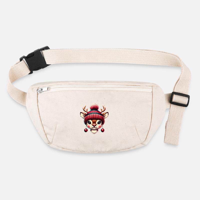 Charmant design vintage avec renne Sac banane recyclé Stanley/Stella