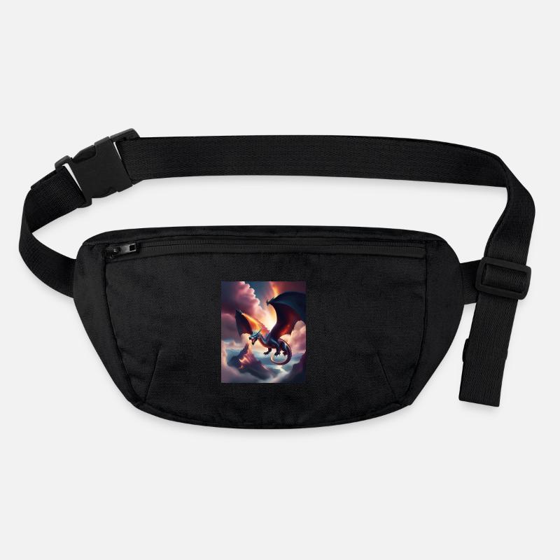 Dragon flying over the mountains Stanley/Stella recycled Hip Bag 