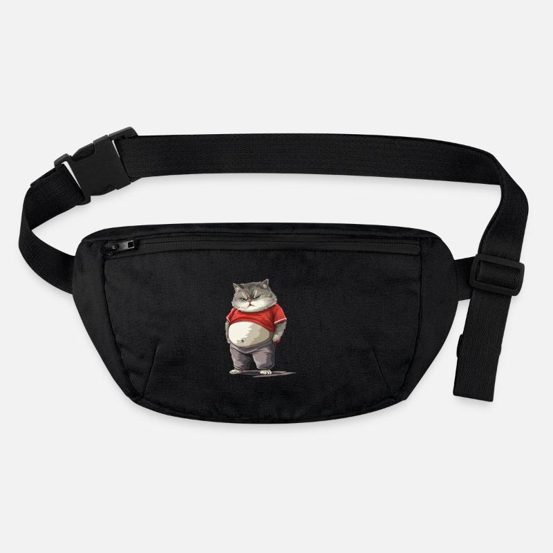 Lustiger Dicker Kater in Bequemer Kleidung Stanley/Stella recycelte Gürteltasche