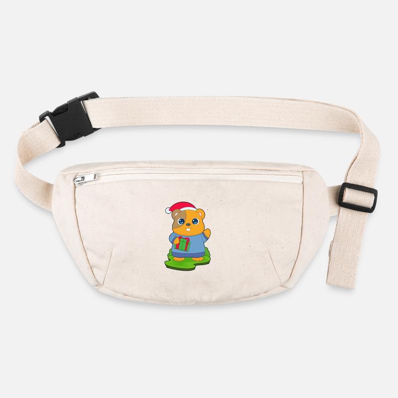 Hamster Christmas Christmas Hat Stanley/Stella recycled Hip Bag 