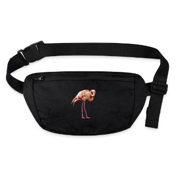 Flamants roses Flamant rose - Sac banane recyclé Stanley/Stella - noir - Devant