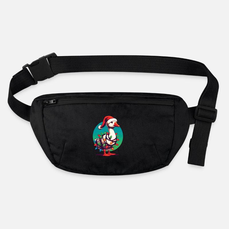 gChristmas Funny Clumsy Goose Stanley/Stella recycled Hip Bag 
