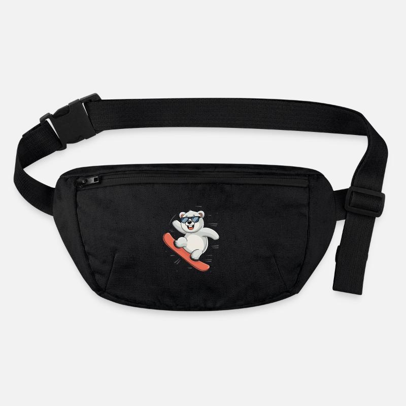 Cooler Eisbär Snowboarden Abenteuer Stanley/Stella recycelte Gürteltasche