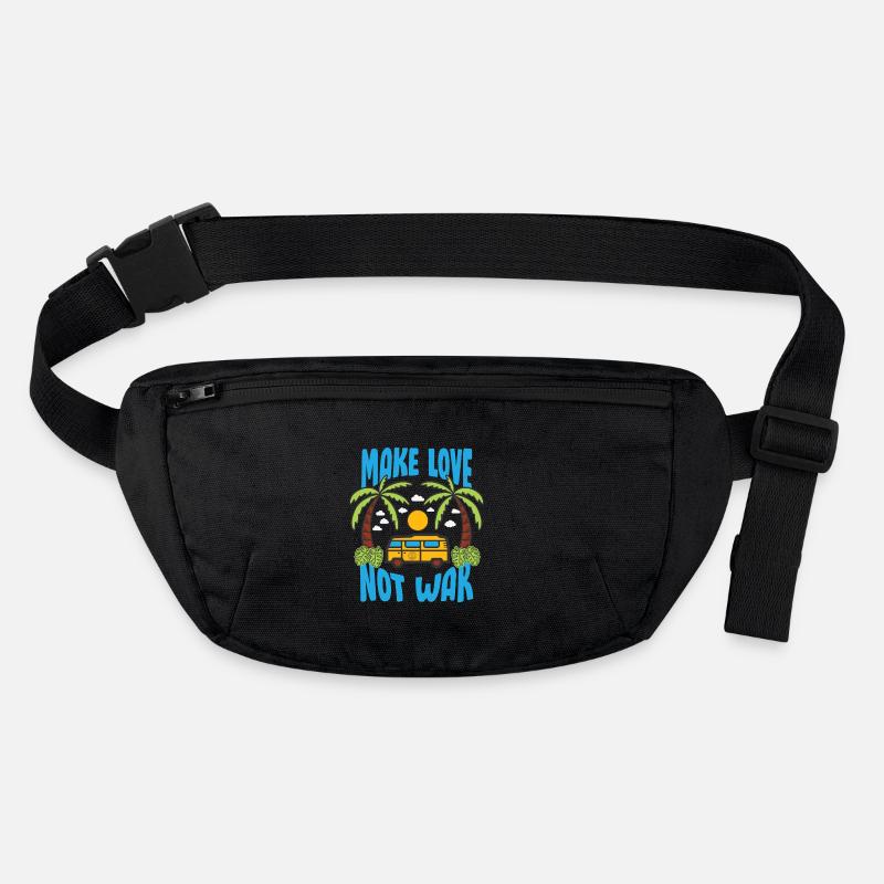 Make Love Not War Flowerpower Hippie Stanley/Stella recycelte Gürteltasche