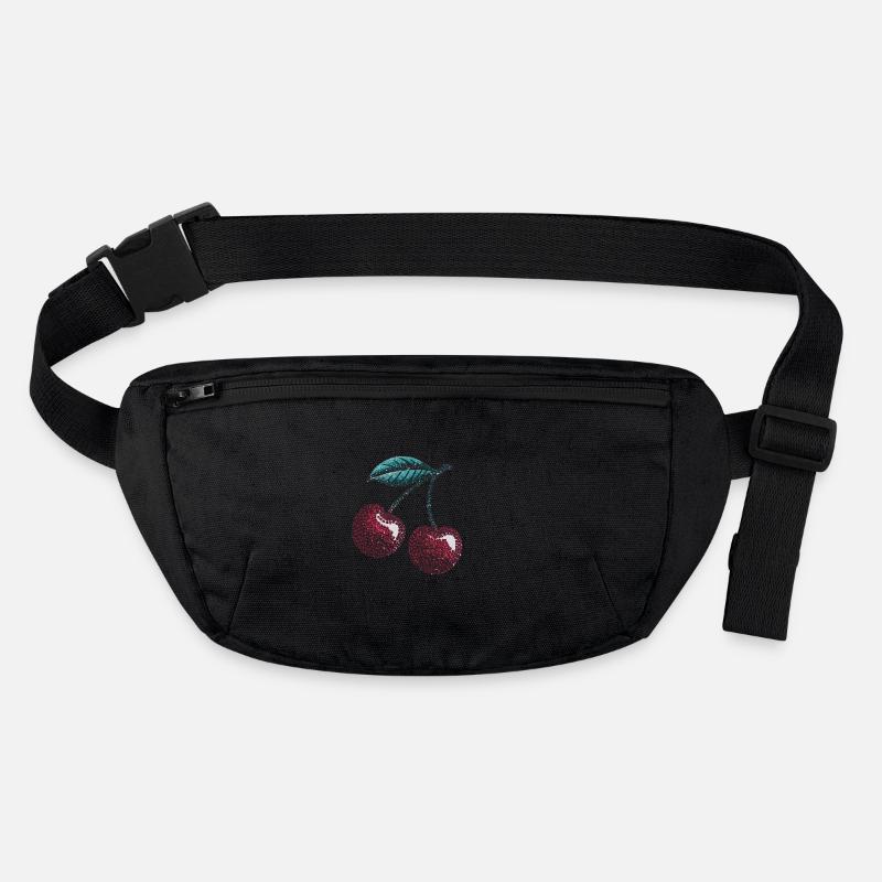 Süße Kirsche mit Glitzernden Blättern Design Stanley/Stella recycelte Gürteltasche
