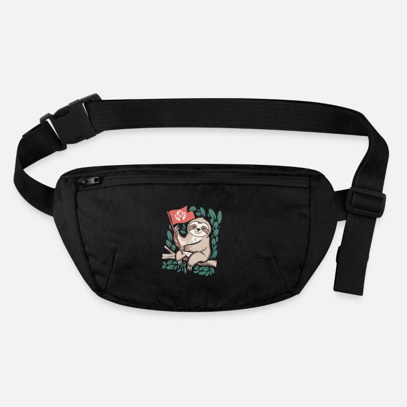 Eco-friendly sloth with environmental flag Stanley/Stella recycled Hip Bag 