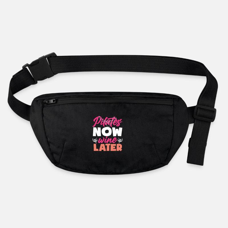 Pilates Now Wine Later Message drôle Sac banane recyclé Stanley/Stella