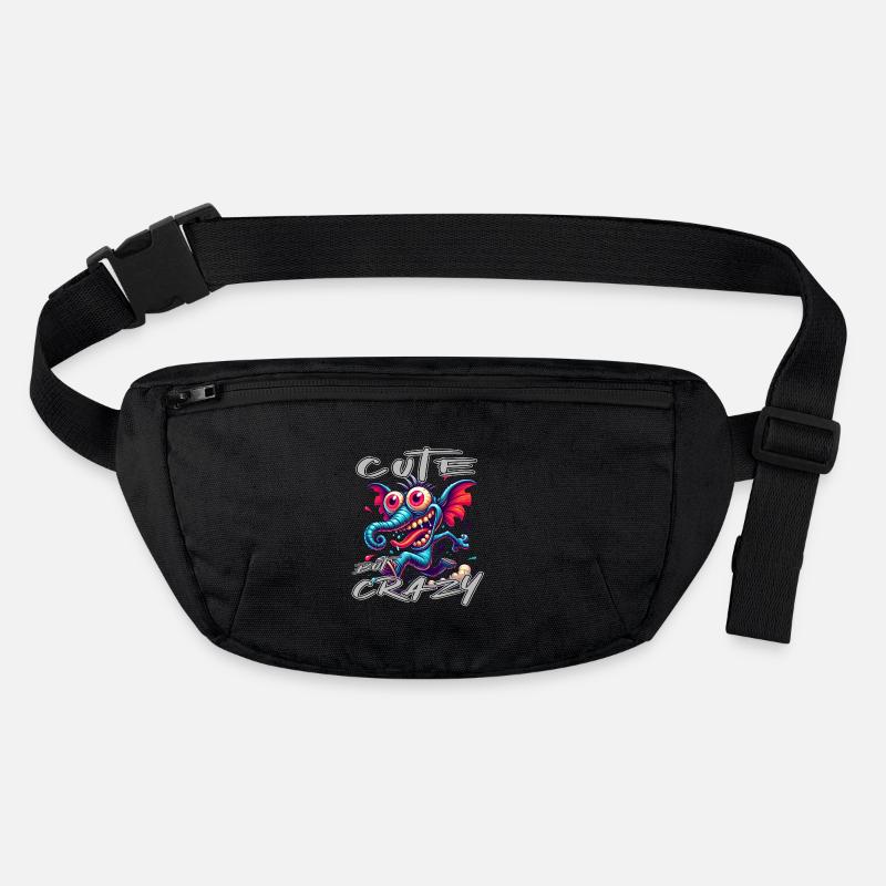 Cute but Crazy Elephant Comic Style Stanley/Stella recycled Hip Bag 