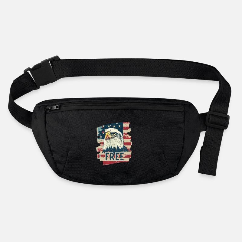 American flag with eagle Stanley/Stella recycled Hip Bag 