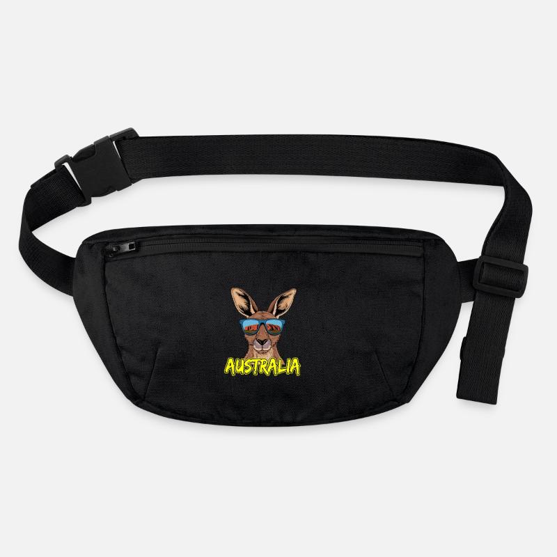 Cool kangaroo with sunglasses Australia motif Stanley/Stella recycled Hip Bag 