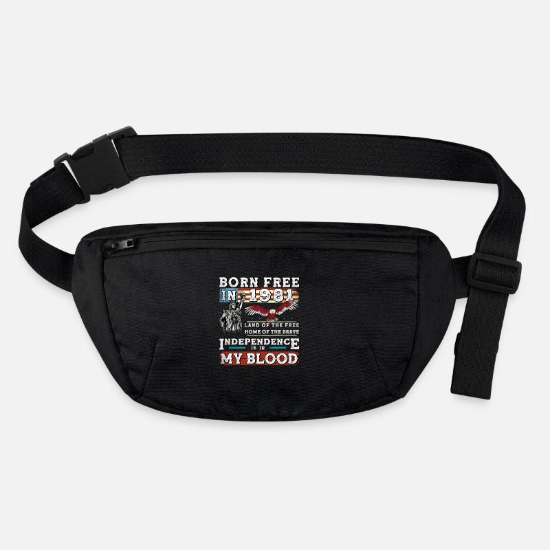 Né libre en 1981 - 44 ans de fierté américaine et Sac banane recyclé Stanley/Stella