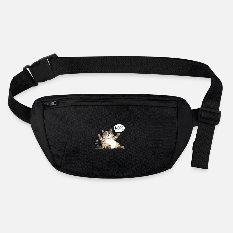 Genervte Katze sagt „NOPE“ – Kein Bock-Modus Stanley/Stella recycelte Gürteltasche