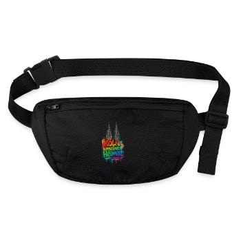 Cologne my home - Stanley/Stella recycled Hip Bag  - black - Front