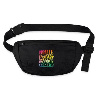 Malle Party Modus Aktiviert - Stanley/Stella recycelte Gürteltasche - Schwarz - Vorne