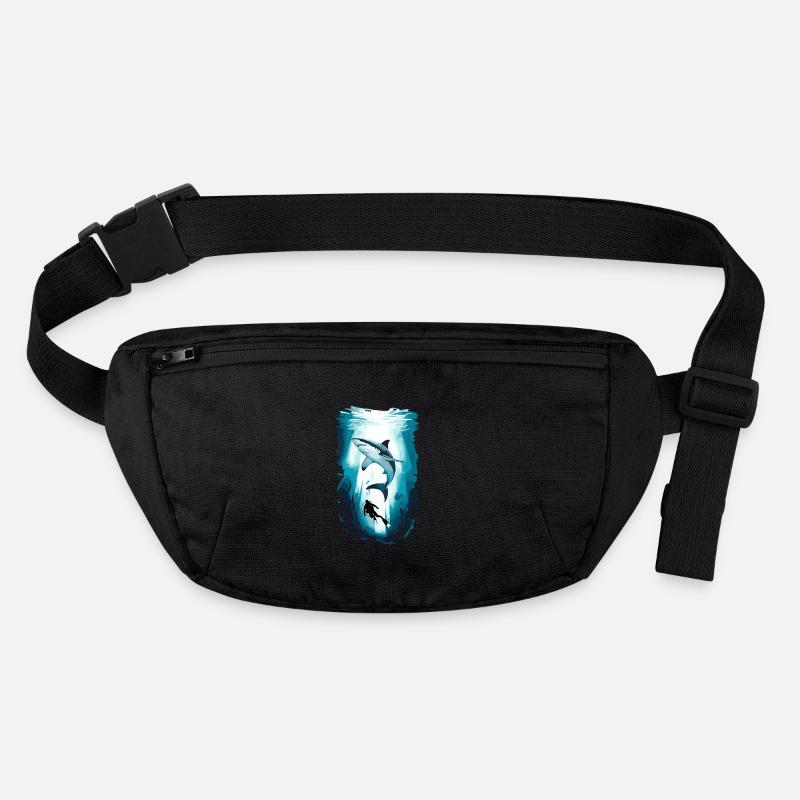 Aventure sous-marine avec requin et plongeur Sac banane recyclé Stanley/Stella