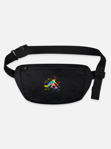 Curler Winter Sports Curling - Stanley/Stella recycled Hip Bag  - black - Front
