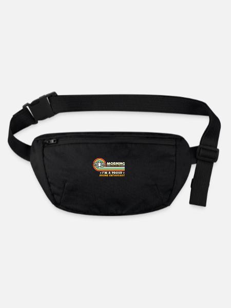 Passionné de drones Morning Is Not My Time Aviation - Sac banane recyclé Stanley/Stella - noir - Devant