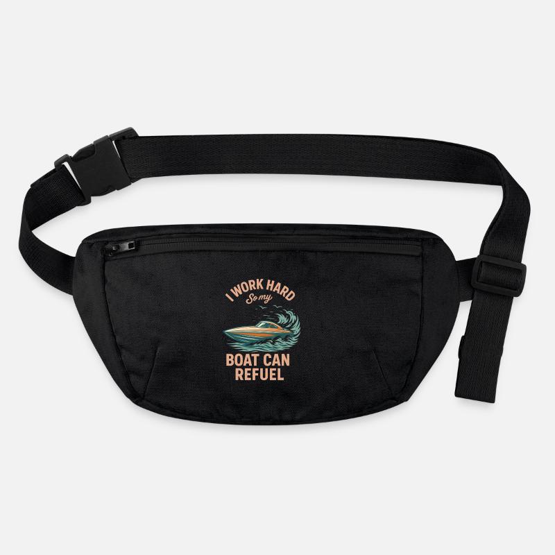 I'm working hard so my boat can refuel humor Stanley/Stella recycled Hip Bag 